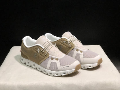 On Running Cloud 5 Lightweight Running Shoes Yellow Tan