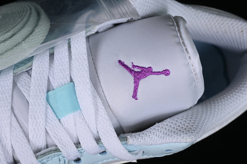 Nike Air Jordan 1 Low Super Violet Glacier Blue White Sneakers