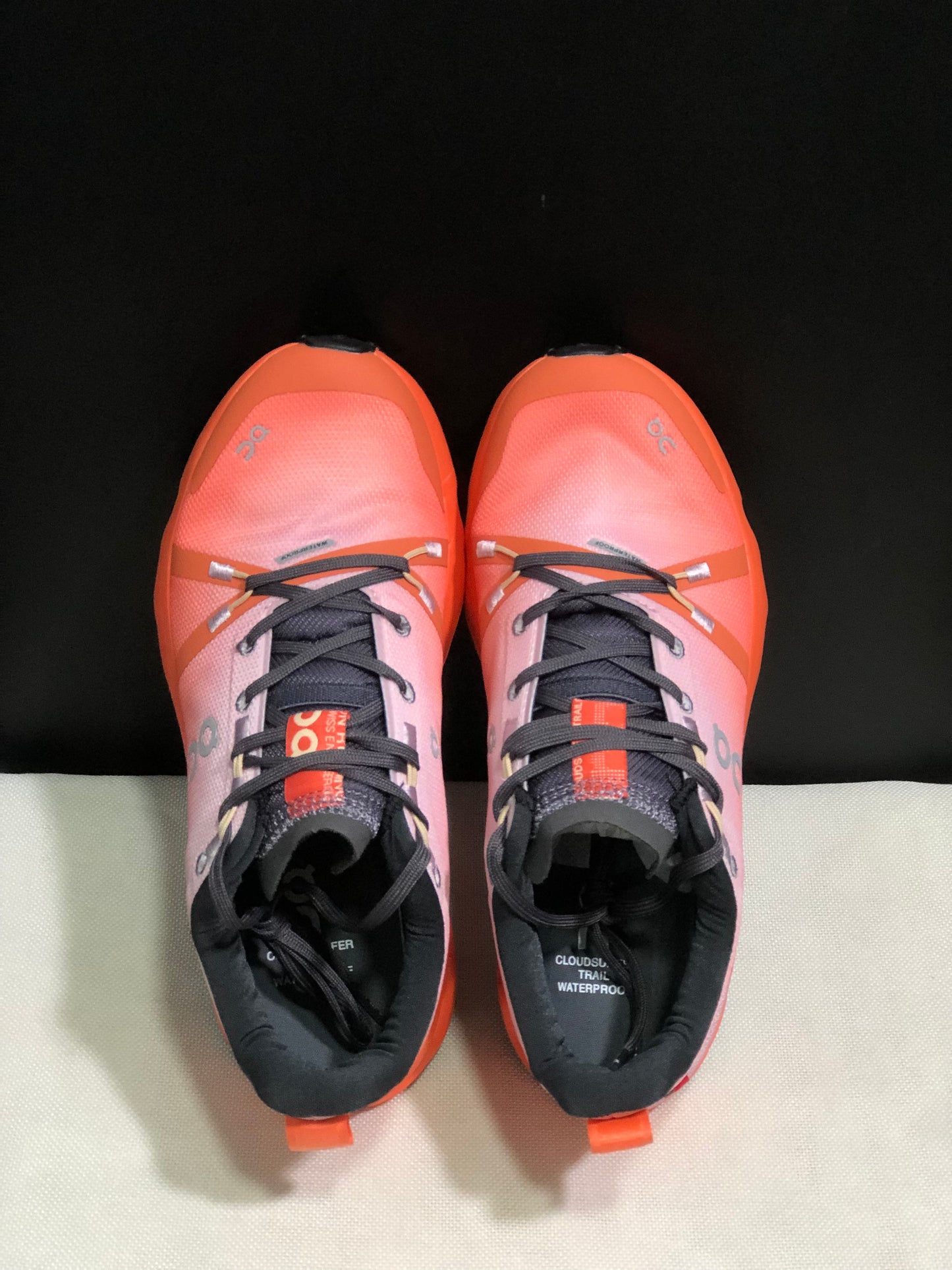 On Running Cloudsurfer Trail Waterproof Comfortable And Breathable Orange Running Shoes