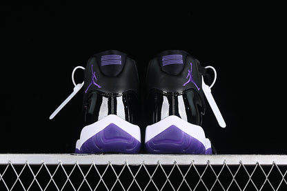 Nike Air Jordan 11 Retro White Purple Black Sneakers