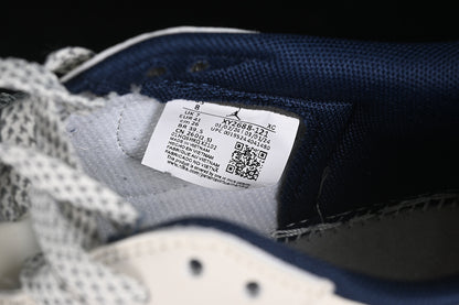 Travis Scott Fragment Design Nike Air Jordan 1 Low OG SP Blue White Dark Brown Sole Sneakers