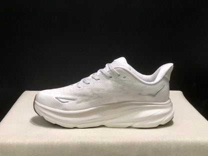Hoka One One Clifton 9 Running Shoes White Athletic Shoes Sneakers
