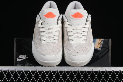 Nike Air Jordan 2 Low Orange Label Grey White Sneakers