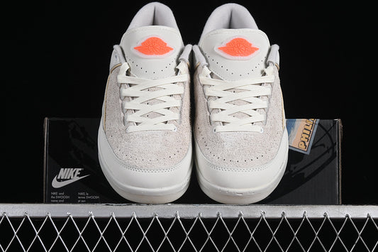 Nike Air Jordan 2 Low Orange Label Grey White Sneakers