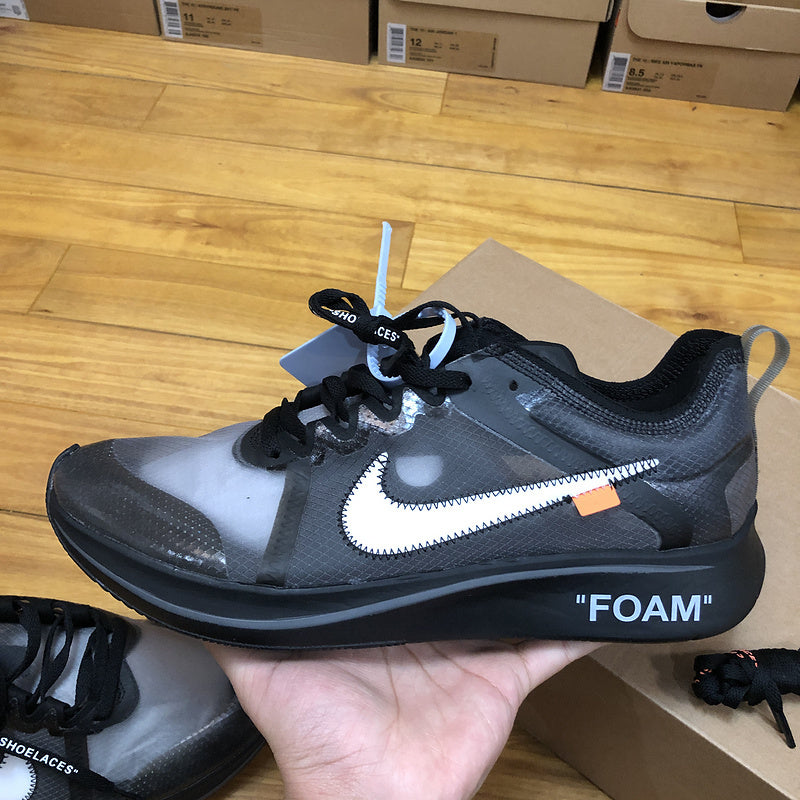 Nike Off-White Zoom Fly SP Black White Cone Sneakers