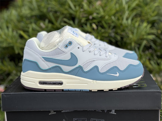 Nike Air Max 1 Patta Noise Aqua with Bracelet 2021 Blue Sneakers