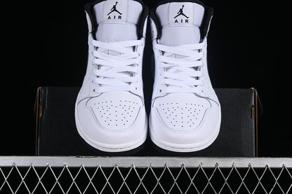 Nike Air Jordan 1 Mid Black White Sneakers