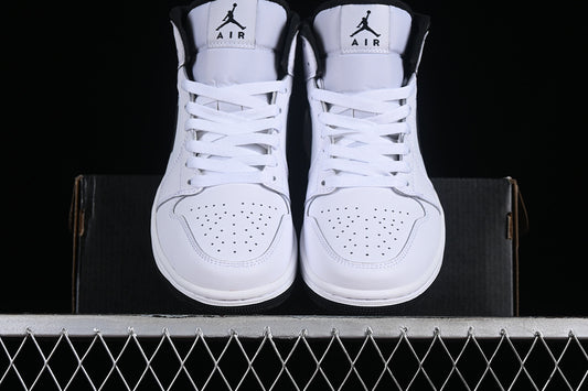Nike Air Jordan 1 Mid Black White Sneakers