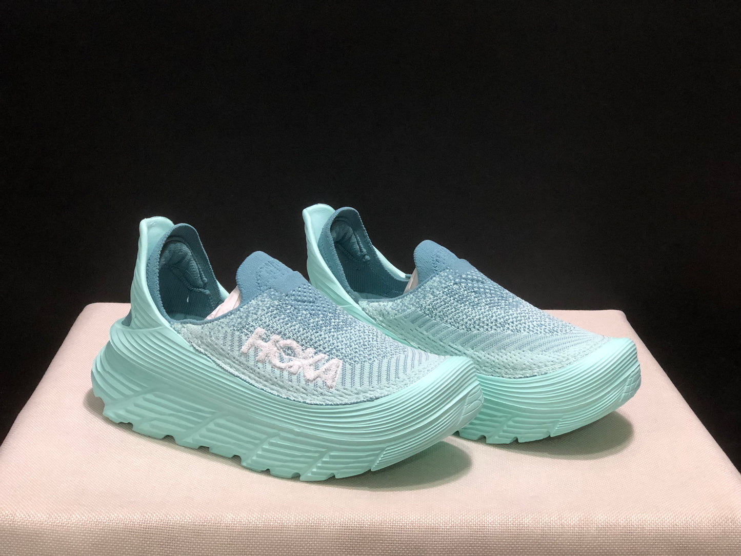 Hoka One One Restore TC Elastic Comfortable Low-top Running Shoes Sneakers Teal