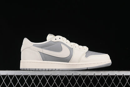 Nike Air Jordan 1 Low BURBERRY Travis Scott Fragment Design OG SP Grey White Sneakers