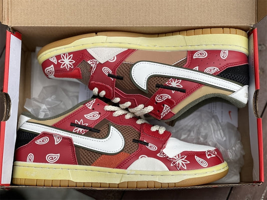 Nike Dunk Low Scrap Archeo Brown Red Sneakers