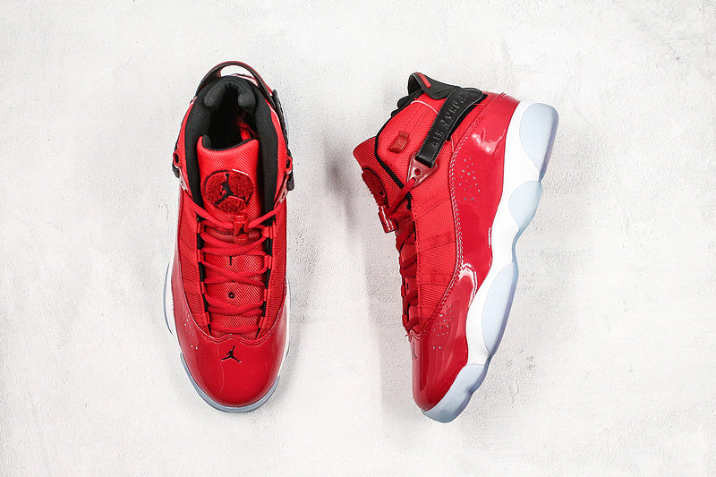 Nike Air Jordan 6 Rings RED Patent Sneakers