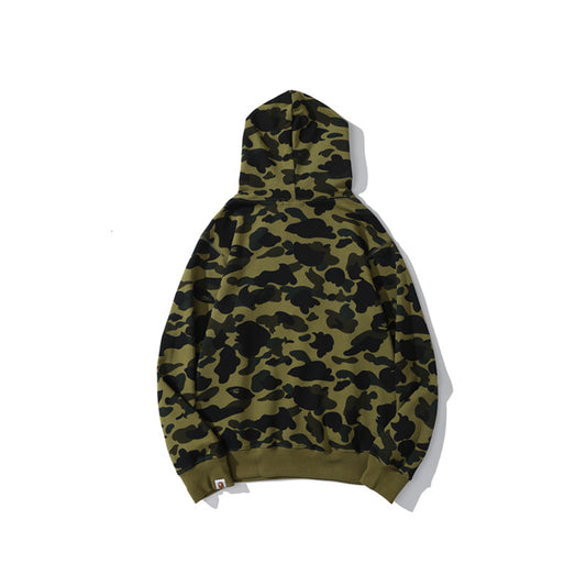 A Bathing Ape BAPE Camouflage Kangaroo Hoodie Green