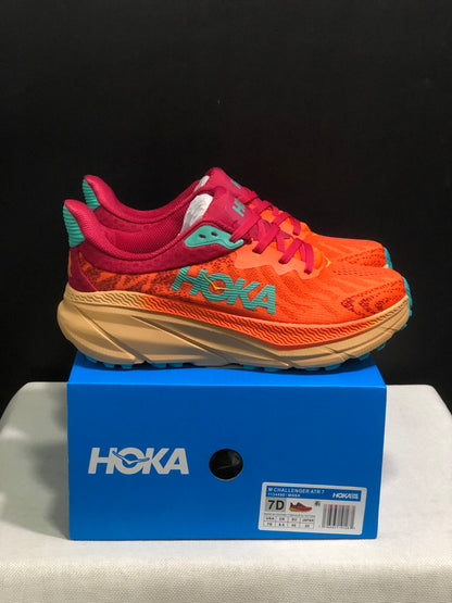 Hoka One One Challenger 7 Shock-absorbing Breathable Running Shoes Sneakers Red