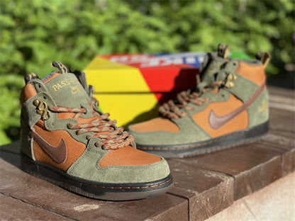Nike SB Dunk High Pro Pass Port Multicolor 2022 Army Green Brown Black Work Boots