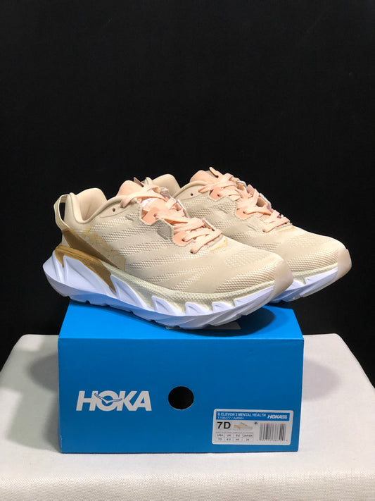 Hoka One One Elevon 2 Anti-slip Wear-resistant Running Shoes Sneakers Cream