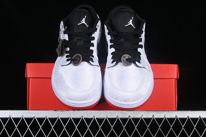 Clot Nike Air Jordan 1 Low SE Fearless White Black Red Sole Sneakers
