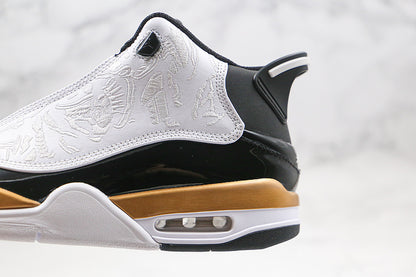 Nike Jordan Dub Zero Black White Metallic Gold Sneakers