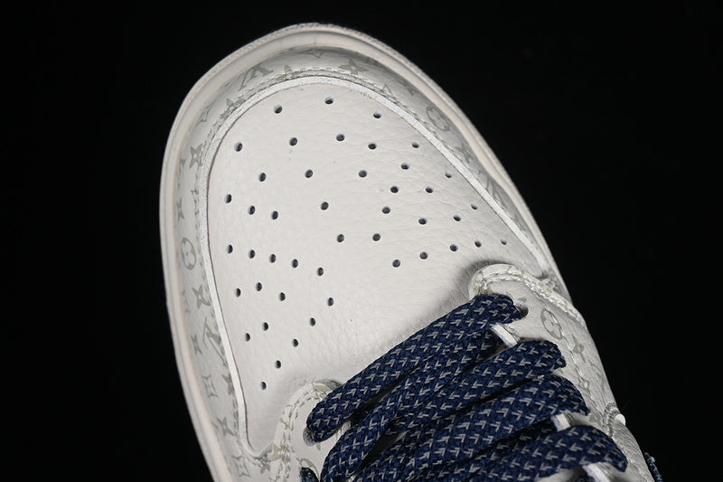 Nike Air Jordan 1 Low LV Travis Scott Fragment Design OG SP Denim Blue White Sneakers