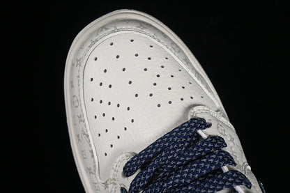 Nike Air Jordan 1 Low LV Travis Scott Fragment Design OG SP Denim Blue White Sneakers
