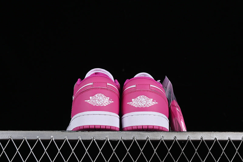Nike Air Jordan 1 Low Fire Pink White Iris Whisper Sneakers