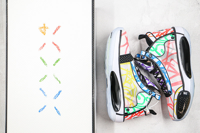 Nike Air Jordan XXXIV 34 Zion PE Noah White Multicolor Sneakers