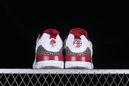 Nike Air Jordan Spizike Low Ash Cement Red White Sneakers
