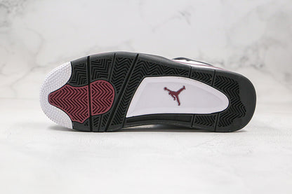 Nike Air Jordan 4 Retro x Paris Saint-Germain Bordeaux 2020 White Purple Sneakers