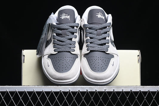Nike Air Jordan 1 Low Grey Sole White Dark Grey Sneakers