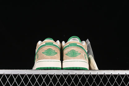 Nike Air Jordan 1 Low White Green Brown Sneakers