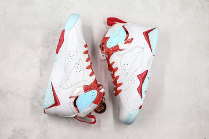 Nike Air Jordan 7 Retro Mist White Red Sneakers