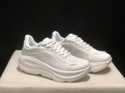 Hoka One One Bondi 9 Comfortable Low-top Running Shoes Sneakers White