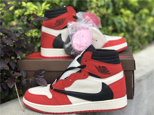 Nike Air Jordan 1 Retro High OG Travis Scott Red Sneakers
