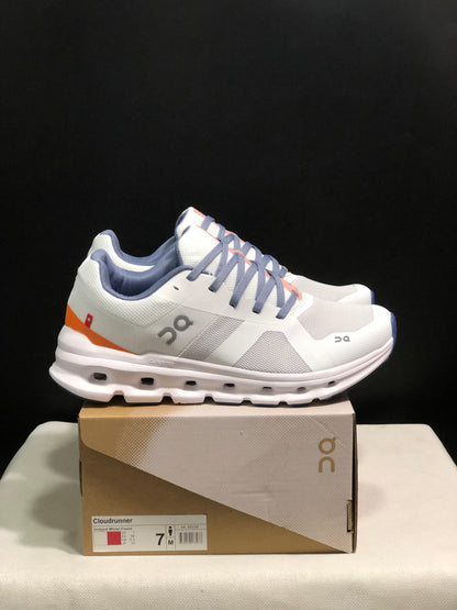 On Running Cloudrunner Anti-Slip Sports Running Shoes Ivory White