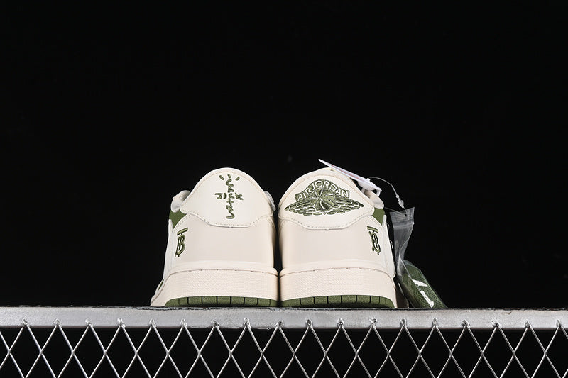 Nike Air Jordan 1 Low OG SP Off-White Travis Scott Fragment Design Green White Sneakers
