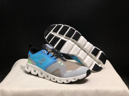 On Running Cloud X Shift Breathable And Shock-Absorbing Lightweight Running Shoes Niagara Blue/Light Khaki
