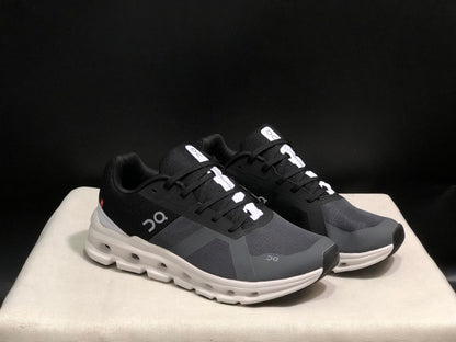 On Running Cloudrunner Anti-Slip Sports Running Shoes Black/Dark Grey