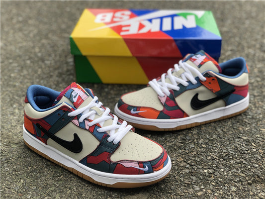 Nike SB Dunk Low Parra Abstract Art Fireberry Black Sneakers