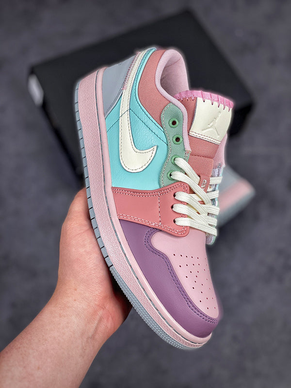 Nike Air Jordan 1 Low Easter Pastel Pink Blue Multicolour Sneakers
