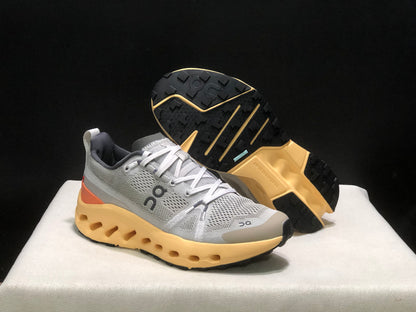 On Running Cloudsurfer Trail Waterproof Comfortable And Breathable Running Shoes Silver/Gold