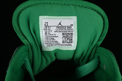 Nike Air Jordan 1 Low Method Of Make Lucky Green Metal Gold Sneakers