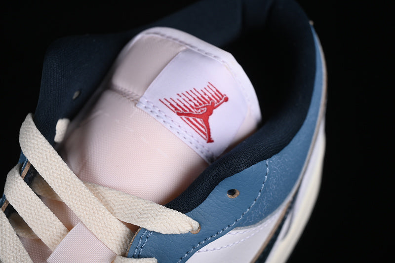 Nike Air Jordan 1 Low Ivory White Armory Navy Sneakers