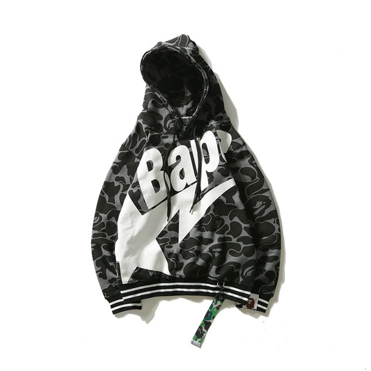 A Bathing Ape BAPE Star Camo Black Ribbon Hoodie